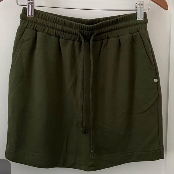 ORB Womens small Olive Green Drawstring mini Skirt - Picture 2 of 12